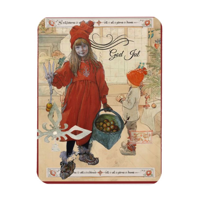 Magnet Flexible God Jul Helgkort  (Vertical)