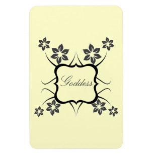Magnet Flexible Goddess Floral Premium Magnet, gris foncé