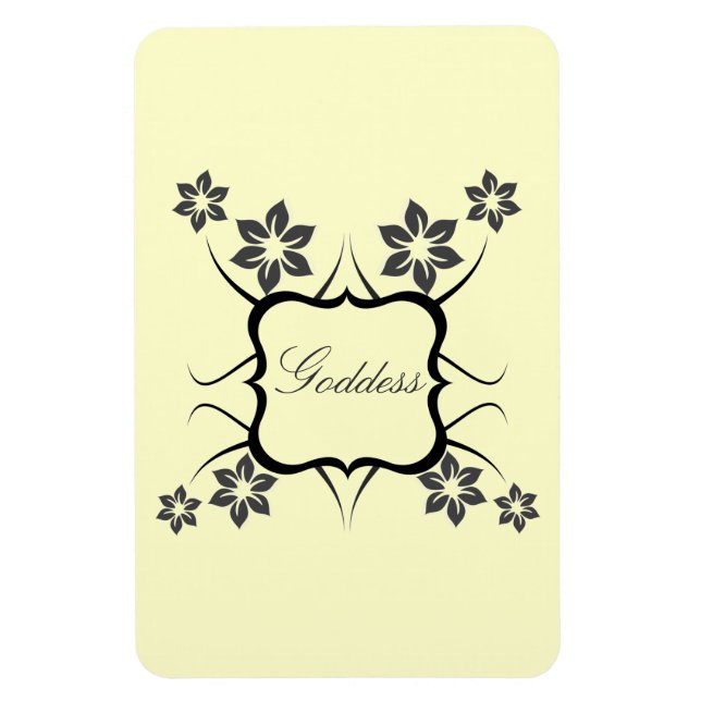 Magnet Flexible Goddess Floral Premium Magnet, gris foncé (Vertical)