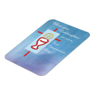 Magnet Flexible Godgirl, Première Communion Sainte, Turquoise