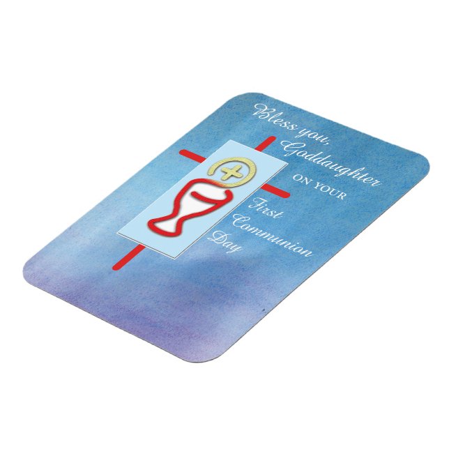 Magnet Flexible Godgirl, Première Communion Sainte, Turquoise (Côté Gauche)
