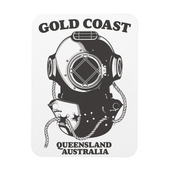 Magnet Flexible Gold Coast Queensland Australia diving poster (Vertical)