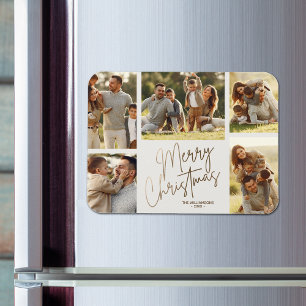 Magnet Flexible Gold Joyeux Noël Cinq photo