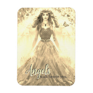 Magnet Flexible Gold Light Angel - Angels Marcher À Côté De Vous C