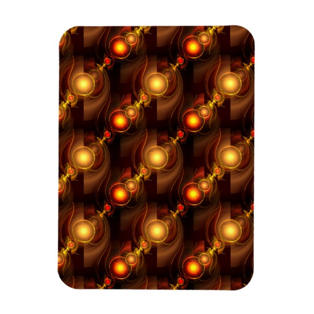 Magnet Flexible Gold Modern Boho Elegant Abstract Art Pattern #501 (Vertical)