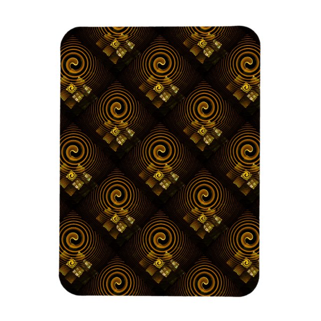 Magnet Flexible Gold Modern Boho Elegant Abstract Art Pattern #502 (Vertical)