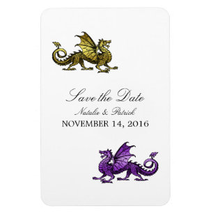Magnet Flexible Gold Purple Dragon Enregistrer l'aimant Date