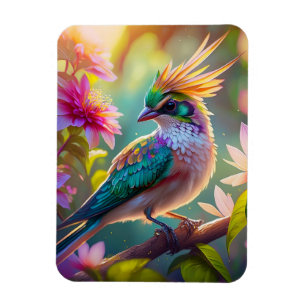 Magnet Flexible Golden Crested Green Headed Finch Imaginaire Oisea