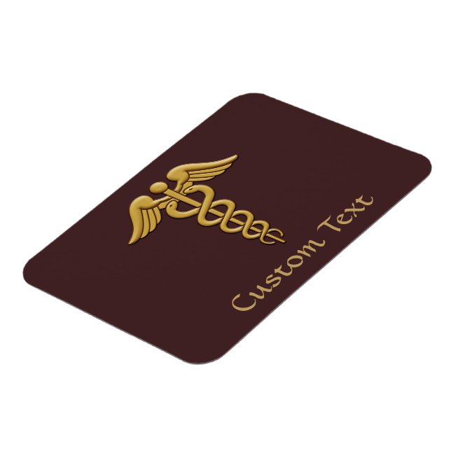 Magnet Flexible Golden Double Snake Caduceus (Côté Gauche)