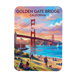 Magnet Flexible Golden Gate Bridge depuis Crissy Field Californie