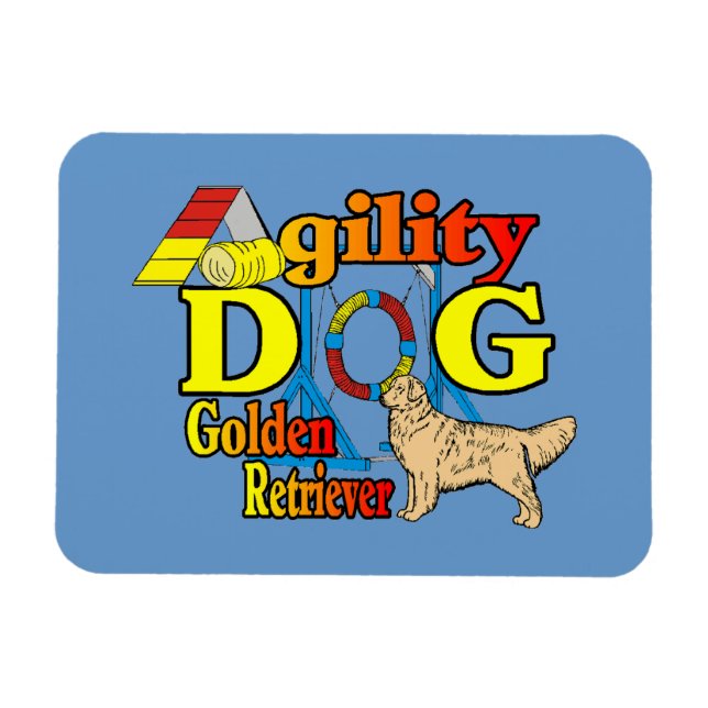 Magnet Flexible Golden Retriever Agilité (Horizontal)