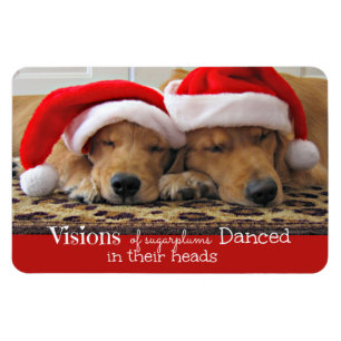 Magnet Flexible Golden Retriever Christmas Dreams