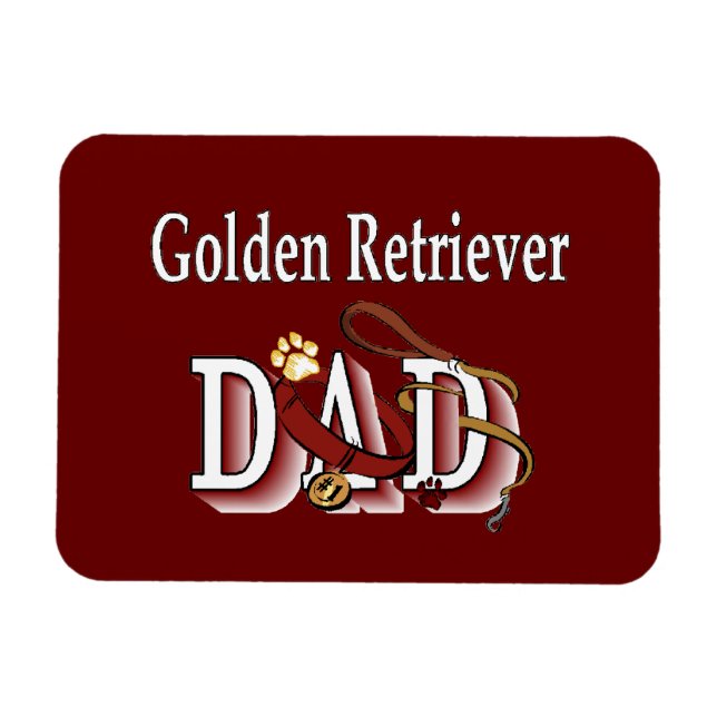 Magnet Flexible Golden Retriever Papa (Horizontal)