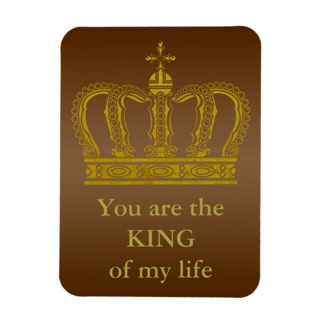 Magnet Flexible Golden Royal Crown + votre backgr. & idées (Vertical)