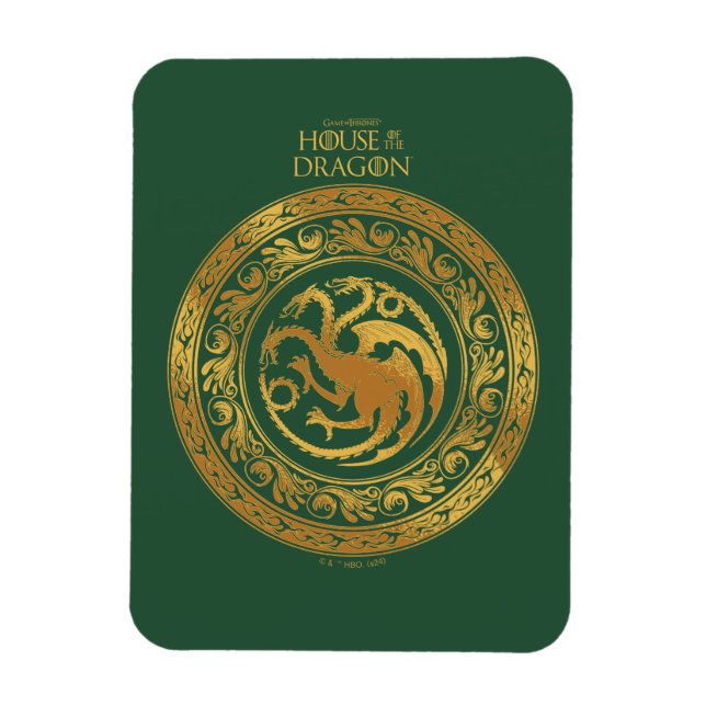 Magnet Flexible Golden Targaryen Crest (Vertical)