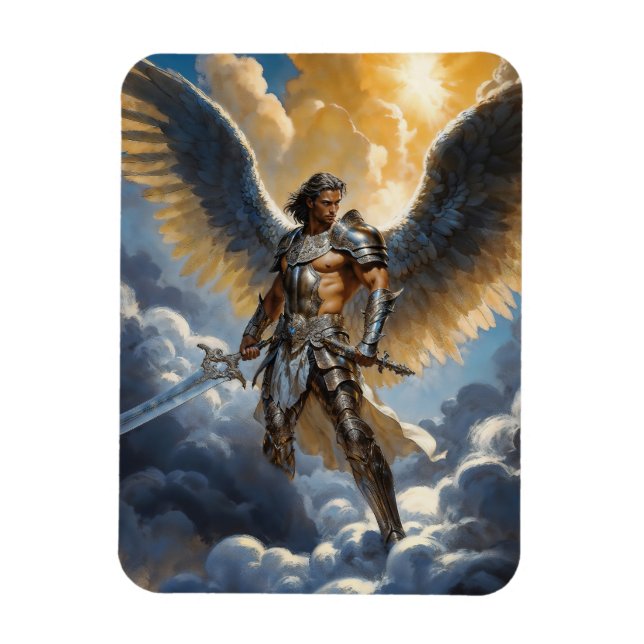 Magnet Flexible Golden Warrior of Heaven Archangel Michael (Vertical)