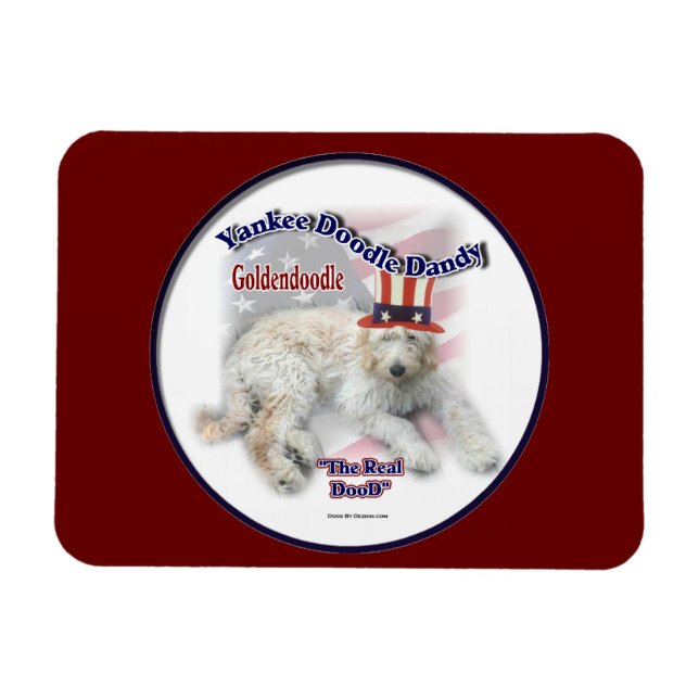 Magnet Flexible Goldendoodle Humour politique (Horizontal)