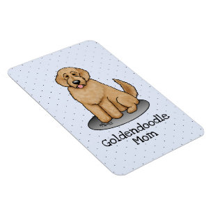 Magnet Flexible Goldendoodle Mom Doodle Mom (rouge doré)