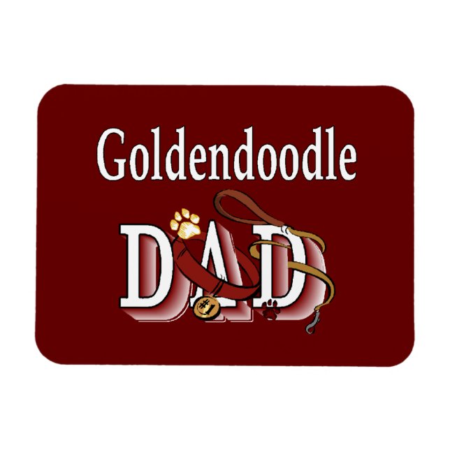 Magnet Flexible Goldendoodle Papa (Horizontal)