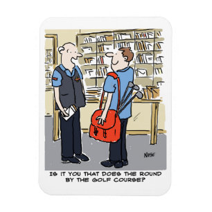 Magnet Flexible Golfer Postman aime le dessin sur le golf
