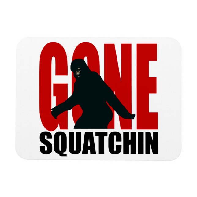 Magnet Flexible Gone Squatchin - Noir et Rouge (Horizontal)