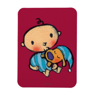 Magnet Flexible Goodnight Kisses Adorable Chiot en Pyjama Bleu