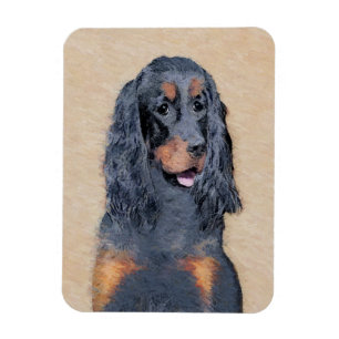 Magnet Flexible Gordon Setter Peinture - Joli art original chien