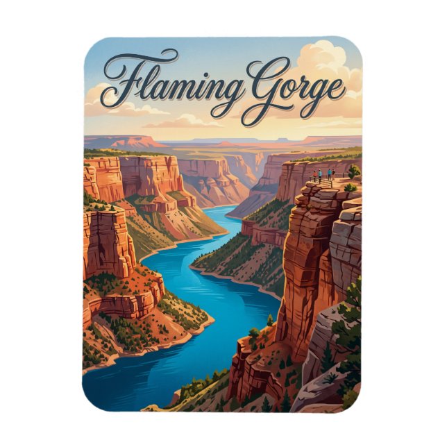 Magnet Flexible Gorge enflammée Utah (Vertical)