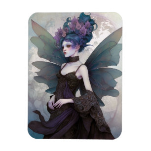 Magnet Flexible Goth Dark Fairy Girl Imaginaire Art