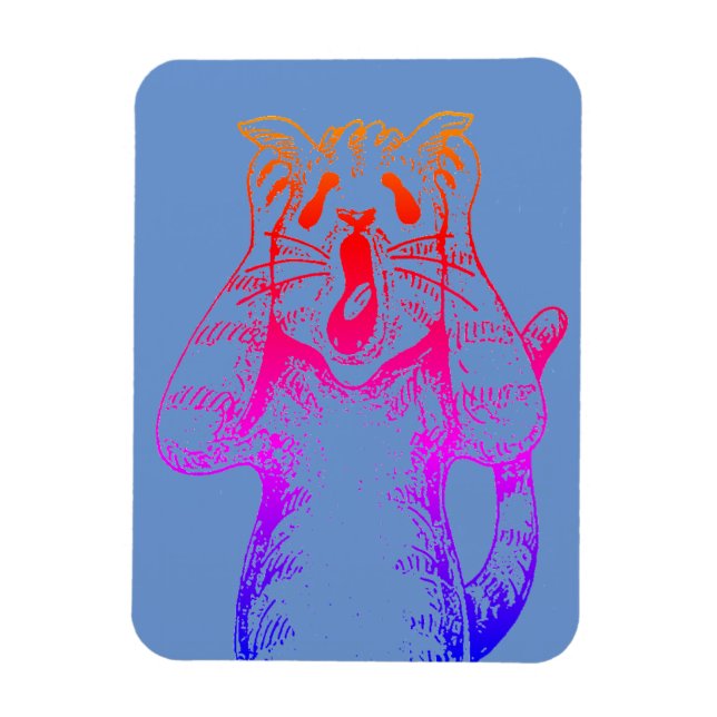 MAGNET FLEXIBLE GOTH HORROR CAT DRAMA, QUELQU'UN A DÉMÉNAGÉ LITTER (Vertical)