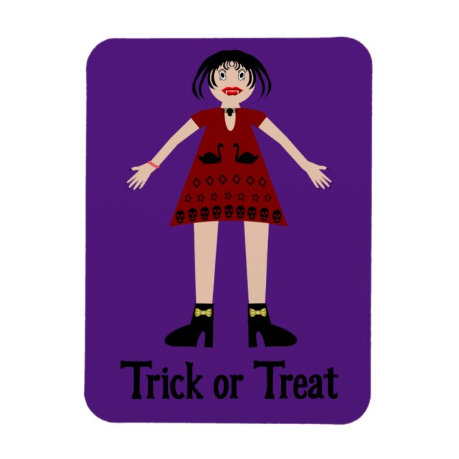 Magnet Flexible Gothique Halloween Vampire Lady Trick ou traitemen (Vertical)