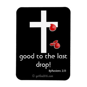 Magnet Flexible Gouttes de sang gotGod316.com Croix