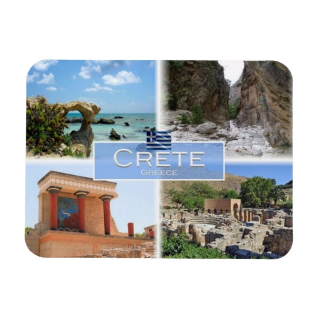 Magnet Flexible GR Greece - Crete - Knossos - Elafonisi - (Horizontal)