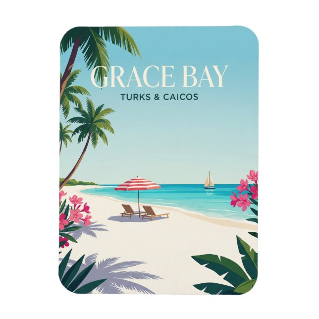 Magnet Flexible Grace Bay Turques-et-Caïques (Vertical)