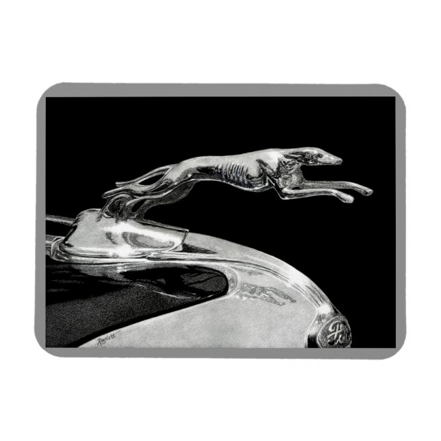 Magnet Flexible "Grâce chromée" - Aimant gris (Horizontal)