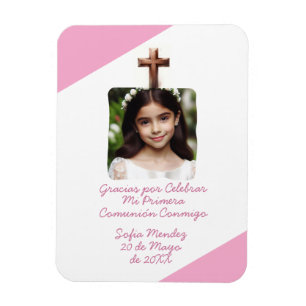 Magnet Flexible Gracias por Celebrar Mi Primera Comunión con Foto