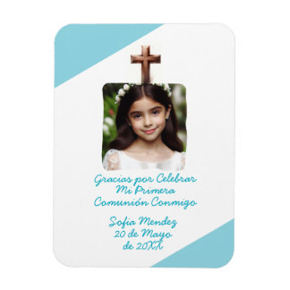 Magnet Flexible Gracias por Celebrar Mi Primera Comunión con Foto