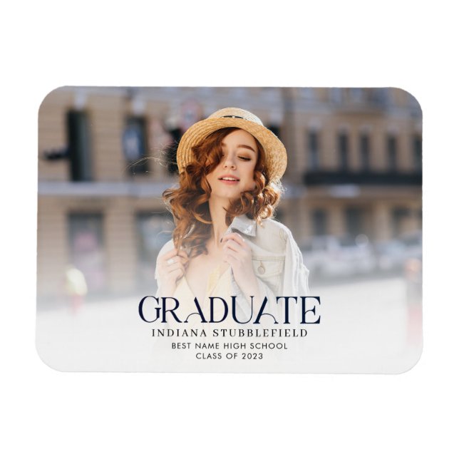 Magnet Flexible Grad 2023 Photo Graduation Announcement (Horizontal)