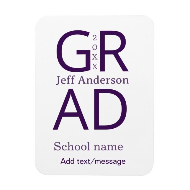 Magnet Flexible Grad typography modern graduation simple minimal c (Vertical)