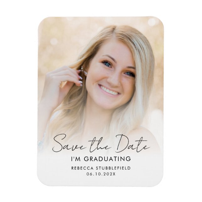 Magnet Flexible Graduate Photo 2026 Save the Date Announcement (Vertical)