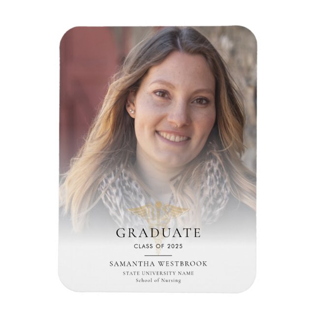 Magnet Flexible Graduation 2025 Photo Pinning Grad (Vertical)