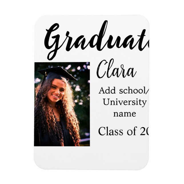 Magnet Flexible Graduation ajouter nom classe de 20xx félicitation (Vertical)