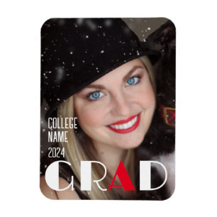 Magnet Flexible Graduation minimaliste noir blanc rouge