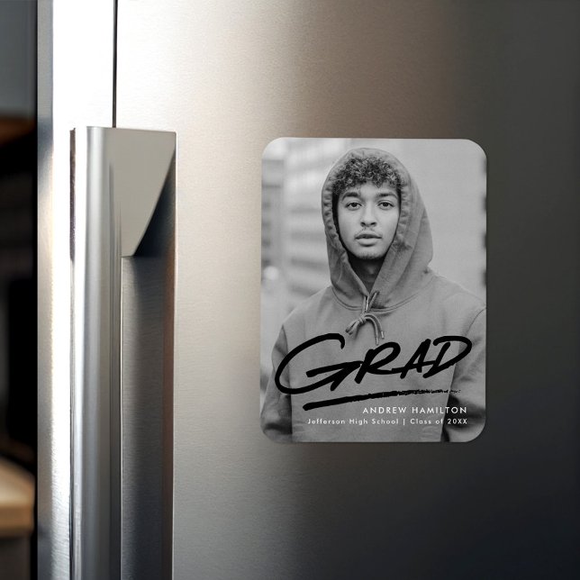 Magnet Flexible Graduation moderne en pointillé noir photo (Créateur téléchargé)