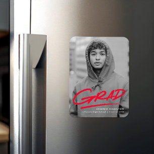 Magnet Flexible Graduation moderne en pointillé rouge photo