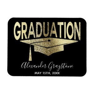 Magnet Flexible Graduation Moderne Faux Gold Enregistrer La Date