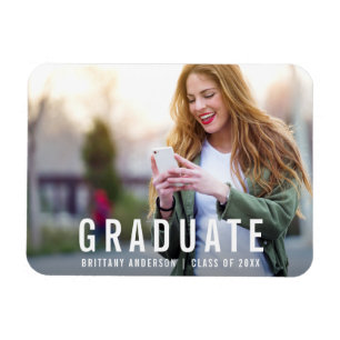 Magnet Flexible Graduation moderne Graduate Photo Faire-part
