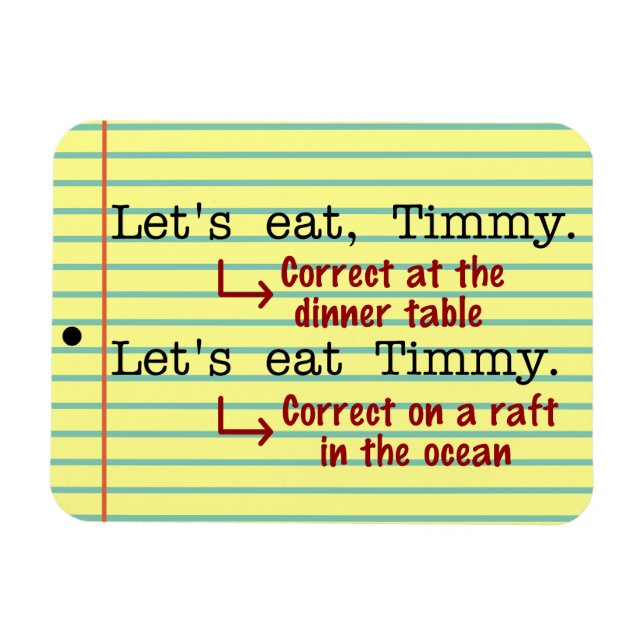 Magnet Flexible Grammaire de ponctuation amusante (Horizontal)