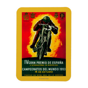 Magnet Flexible Gran Premio de Espana Poster Vintage Europe