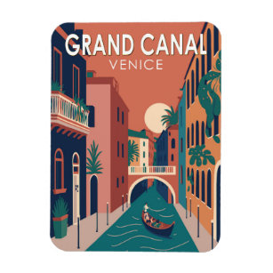 Magnet Flexible Grand Canal Venise Travel Art Vintage